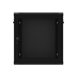 Szafa instalacyjna Rack wisząca 19" 12U 600x450 czarna drzwi… | PartsPC.pl