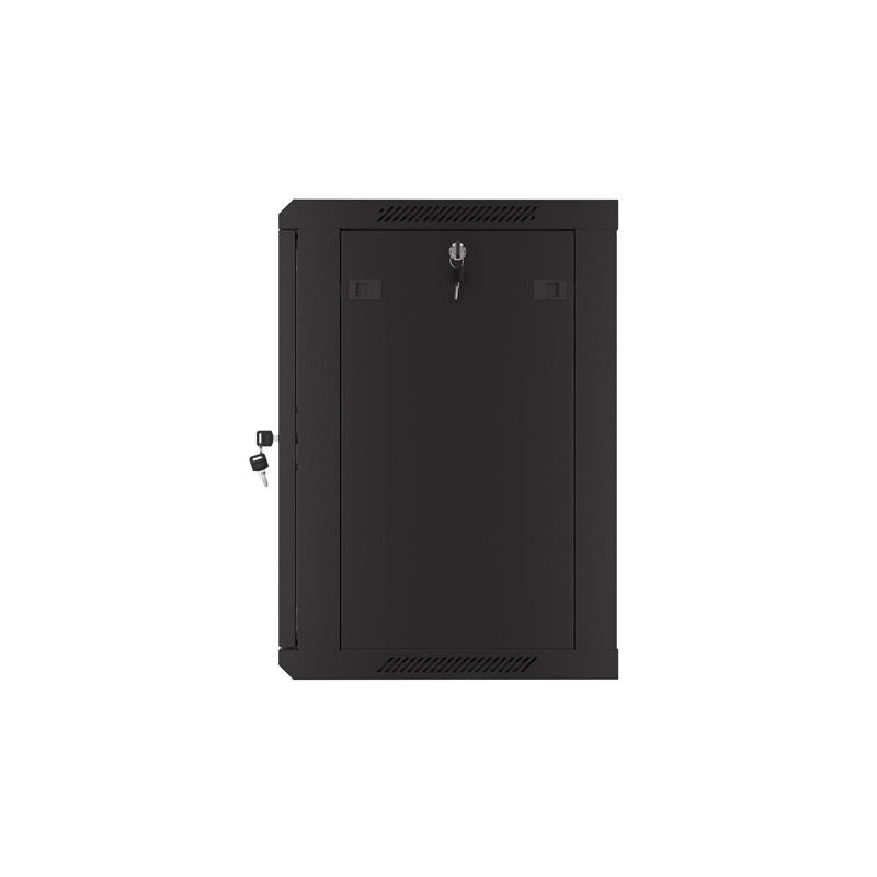 Szafa instalacyjna Rack wisząca 19" 12U 600x450 czarna drzwi… | PartsPC.pl