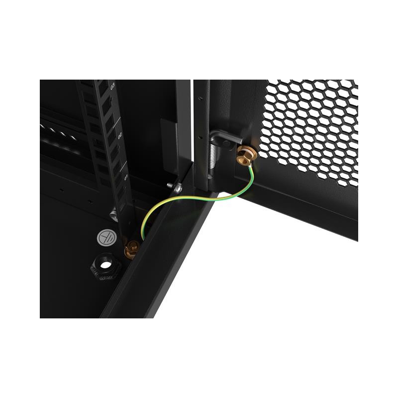 Szafa instalacyjna Rack wisząca 19" 12U 600x450 czarna drzwi… | PartsPC.pl