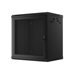 Szafa instalacyjna Rack wisząca 19" 12U 600x450 czarna drzwi… | PartsPC.pl