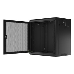Szafa instalacyjna Rack wisząca 19" 12U 600x450 czarna drzwi… | PartsPC.pl