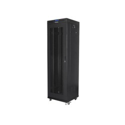 Szafa instalacyjna Rack stojąca 19" 42U 600x600 LCD Drzwi Perforowane