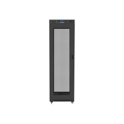 Szafa instalacyjna Rack stojąca 19" 42U 600x600 LCD Drzwi Perforowane