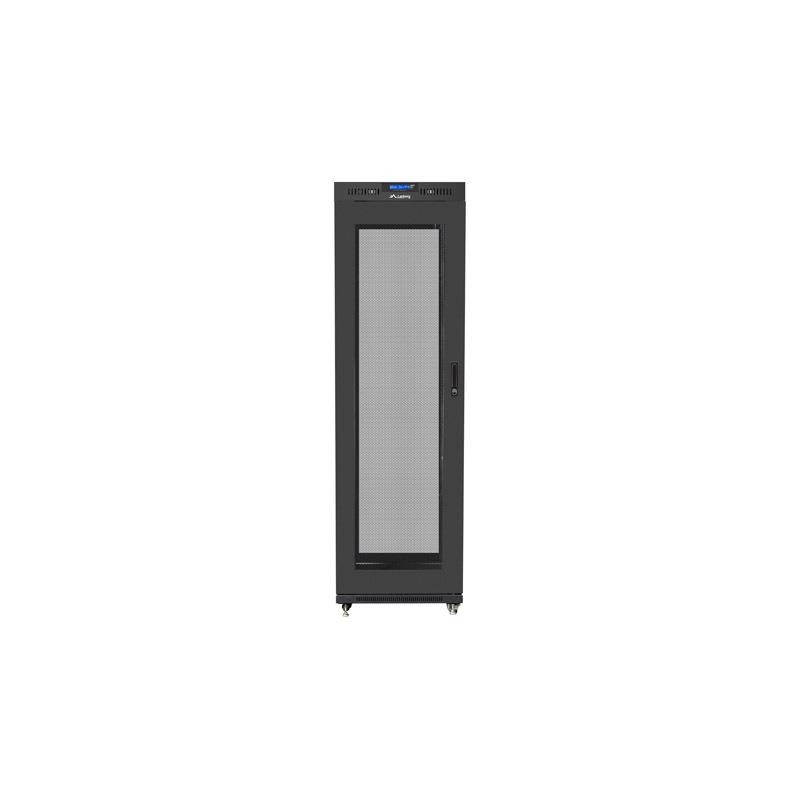 Szafa instalacyjna Rack stojąca 19" 42U 600x600 LCD Drzwi Perforowane