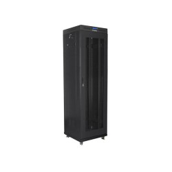 Szafa instalacyjna Rack stojąca 19" 42U 600x600 LCD Drzwi Perforowane
