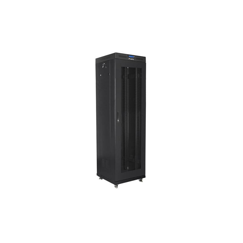 Szafa instalacyjna Rack stojąca 19" 42U 600x600 LCD Drzwi Perforowane