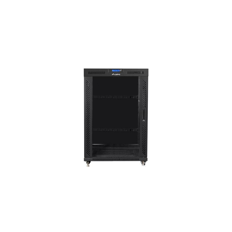 Szafa instalacyjna Rack stojąca 19" 22U 800x1000 czarna drzw… | PartsPC.pl