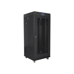 Szafa instalacyjna Rack stojąca 19" 27U 600x600 czarna drzwi… | PartsPC.pl