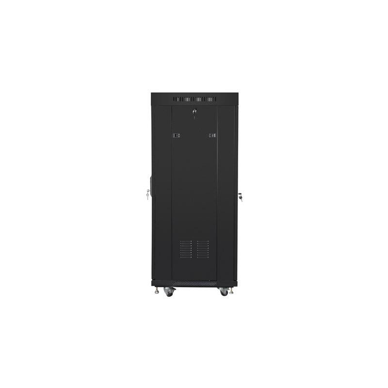 Szafa instalacyjna Rack stojąca 19" 27U 600x600 czarna drzwi… | PartsPC.pl
