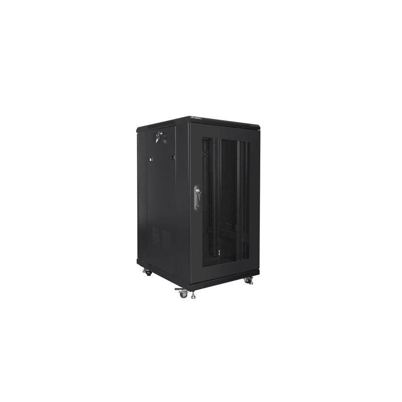 Szafa instalacyjna Rack stojąca 19" 22U 800x800 czarna drzwi… | PartsPC.pl