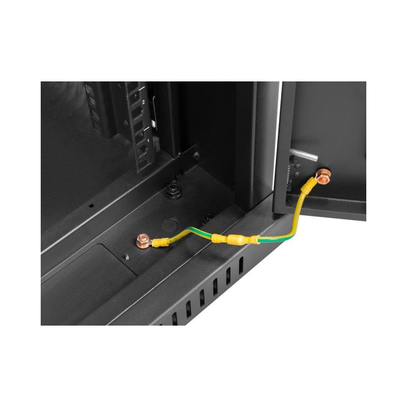 Szafa instalacyjna Rack stojąca 19" 22U 800x800 czarna drzwi… | PartsPC.pl
