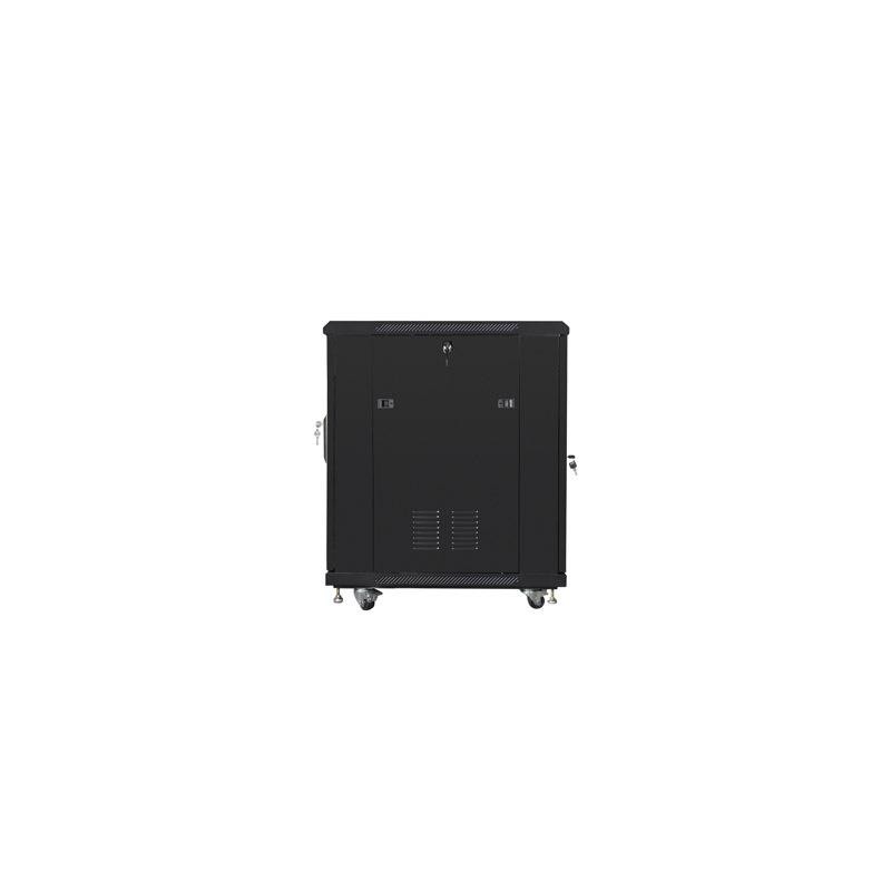 Szafa instalacyjna Rack stojąca 19" 15U 600x800 czarna drzwi… | PartsPC.pl