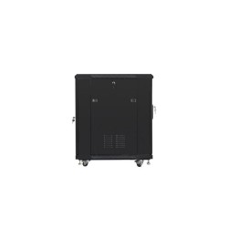 Szafa instalacyjna Rack stojąca 19" 15U 600x800 czarna drzwi… | PartsPC.pl