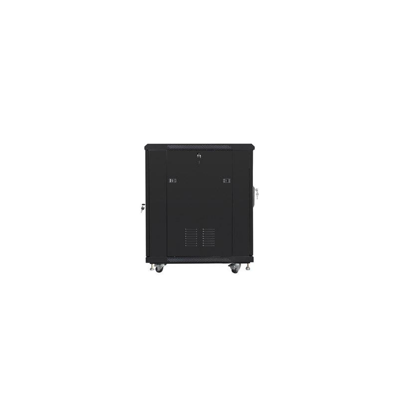 Szafa instalacyjna Rack stojąca 19" 15U 600x800 czarna drzwi… | PartsPC.pl