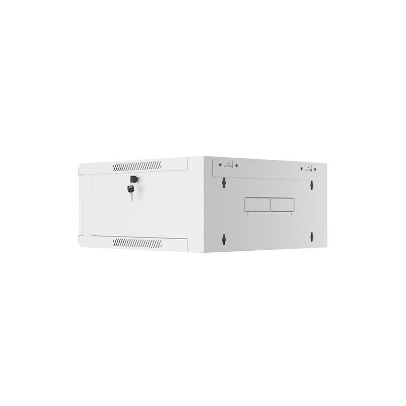 Szafa instalacyjna Lanberg rack wisząca 19" 4U 600 drzwi szklane szara