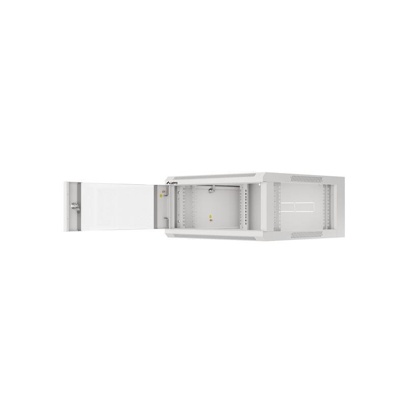Szafa instalacyjna Lanberg rack wisząca 19" 4U 600 drzwi szklane szara