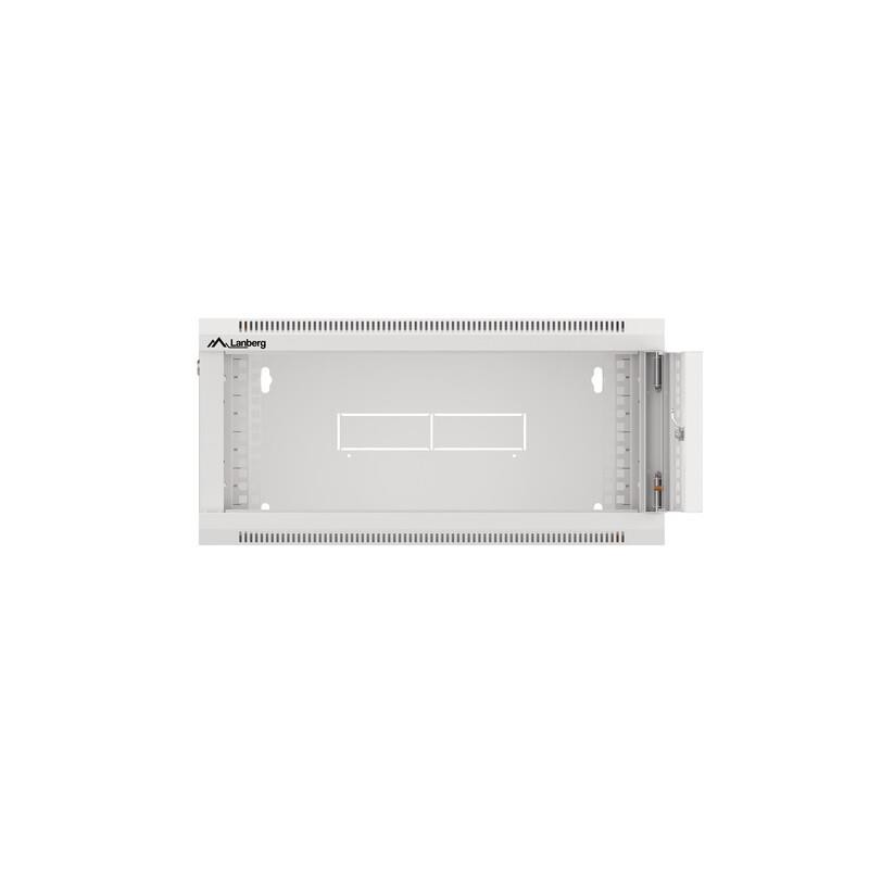 Szafa instalacyjna Lanberg rack wisząca 19" 4U 600 drzwi szklane szara