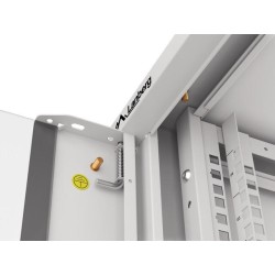 Szafa instalacyjna Lanberg rack wisząca 19" 4U 600 drzwi szklane szara