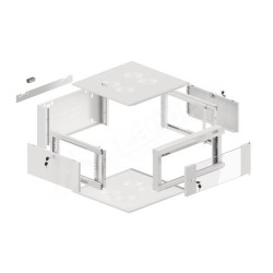 Szafa instalacyjna Lanberg rack wisząca 19" 4U 600 drzwi szklane szara