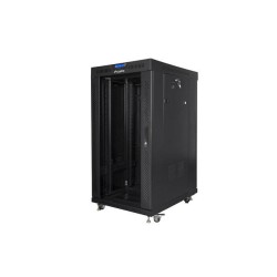 Szafa instalacyjna Rack stojąca 19" 22U 600x600 czarna drzwi… | PartsPC.pl