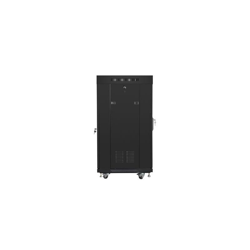 Szafa instalacyjna Rack stojąca 19" 22U 600x600 czarna drzwi… | PartsPC.pl
