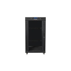 Szafa instalacyjna Rack stojąca 19" 22U 600x600 czarna drzwi… | PartsPC.pl