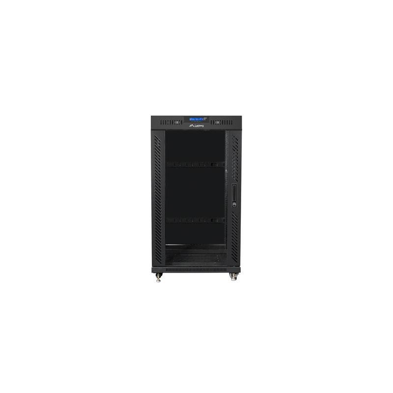 Szafa instalacyjna Rack stojąca 19" 22U 600x600 czarna drzwi… | PartsPC.pl
