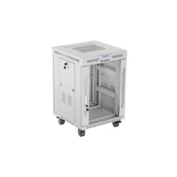 Szafa instalacyjna Rack stojąca 19" 15U 600x600 szara drzwi … | PartsPC.pl