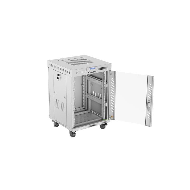 Szafa instalacyjna Rack stojąca 19" 15U 600x600 szara drzwi … | PartsPC.pl