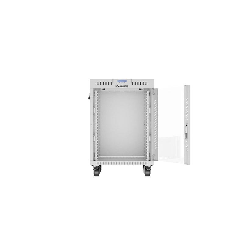 Szafa instalacyjna Rack stojąca 19" 15U 600x600 szara drzwi … | PartsPC.pl
