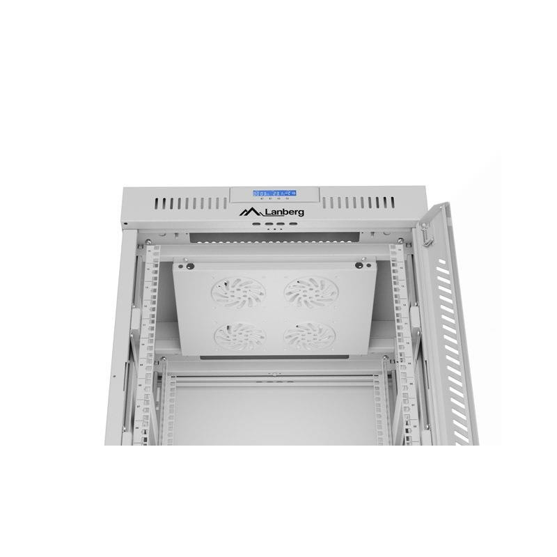Szafa instalacyjna Rack stojąca 19" 15U 600x600 szara drzwi … | PartsPC.pl