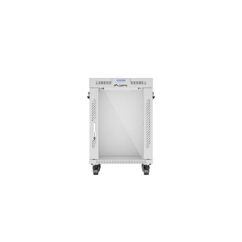 Szafa instalacyjna Rack stojąca 19" 15U 600x600 szara drzwi … | PartsPC.pl