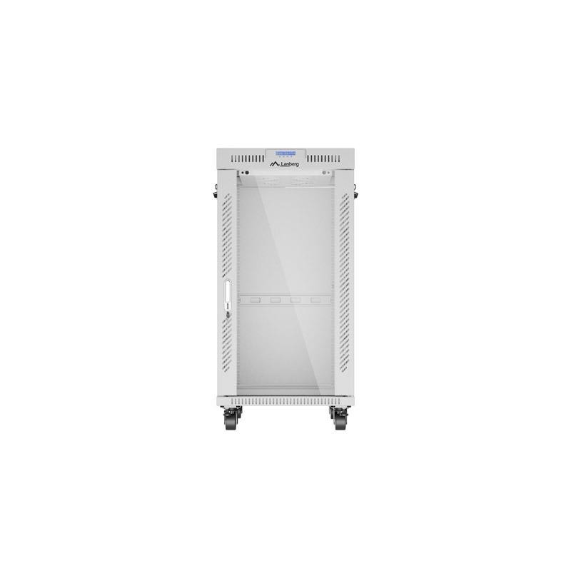 Szafa instalacyjna Rack stojąca 19" 22U 600x800 szara drzwi … | PartsPC.pl