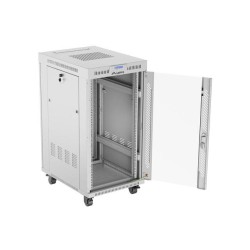 Szafa instalacyjna Rack stojąca 19" 22U 600x800 szara drzwi … | PartsPC.pl
