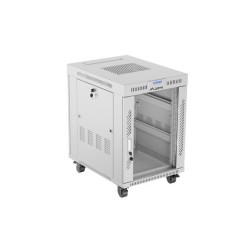 Szafa instalacyjna Rack stojąca 19" 15U 600x800 szara drzwi … | PartsPC.pl