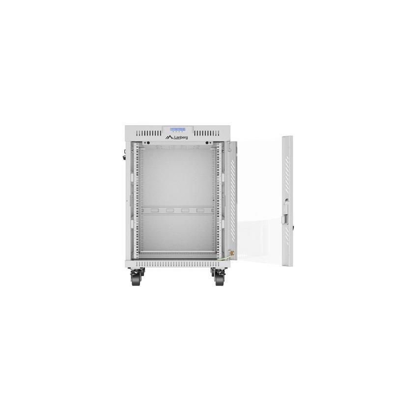Szafa instalacyjna Rack stojąca 19" 15U 600x800 szara drzwi … | PartsPC.pl