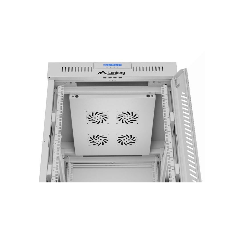 Szafa instalacyjna Rack stojąca 19" 15U 600x800 szara drzwi … | PartsPC.pl