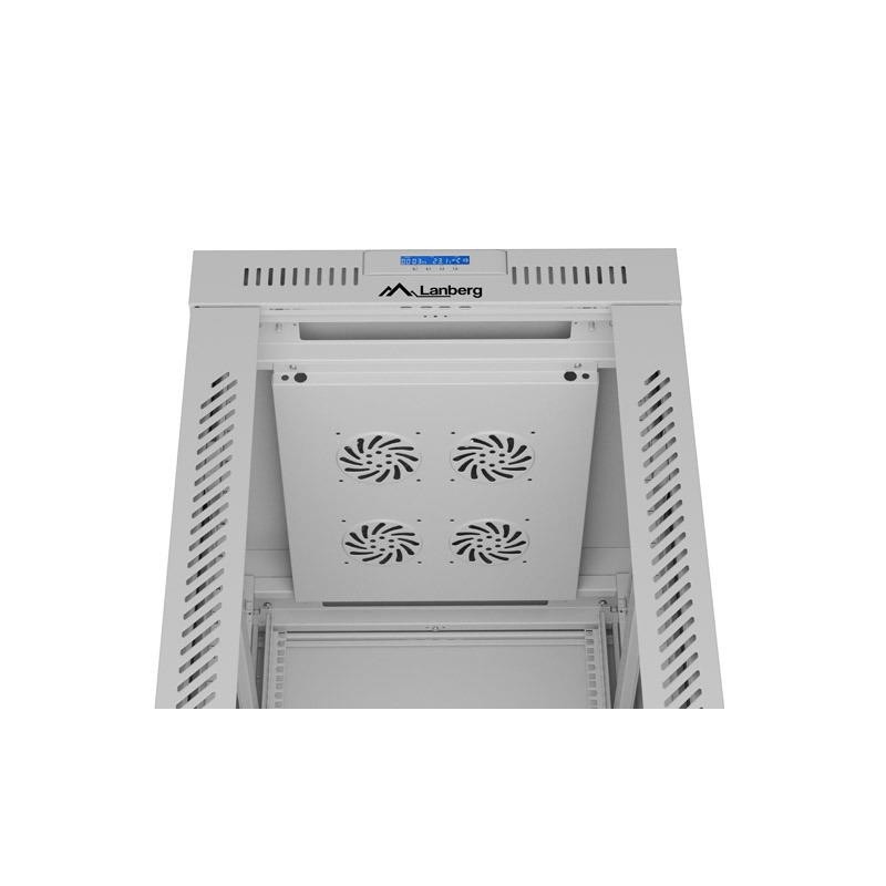 Szafa instalacyjna Rack stojąca 19" 42U 600x800 szara drzwi … | PartsPC.pl