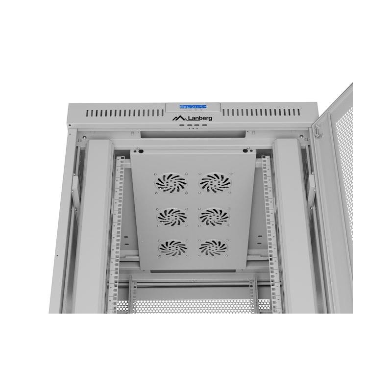 Szafa instalacyjna Rack stojąca 19" 42U 800x1000 szara drzwi… | PartsPC.pl
