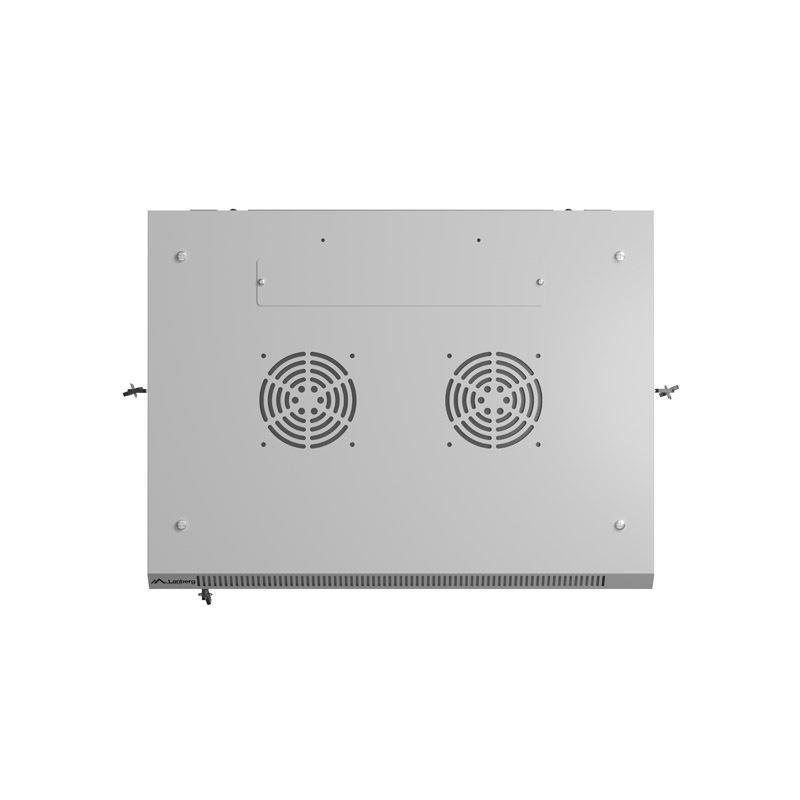 Szafa instalacyjna Lanberg rack wisząca 19" 9U 600x450 drzwi perforowane