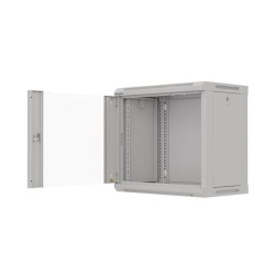 Szafa instalacyjna Rack wisząca 19" 9U 540x350 szara Drzwi p… | PartsPC.pl