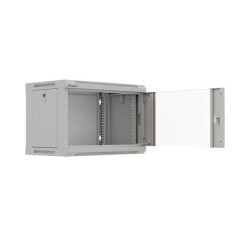 Szafa instalacyjna Rack wisząca 19" 6U 540x350 szara Drzwi p… | PartsPC.pl