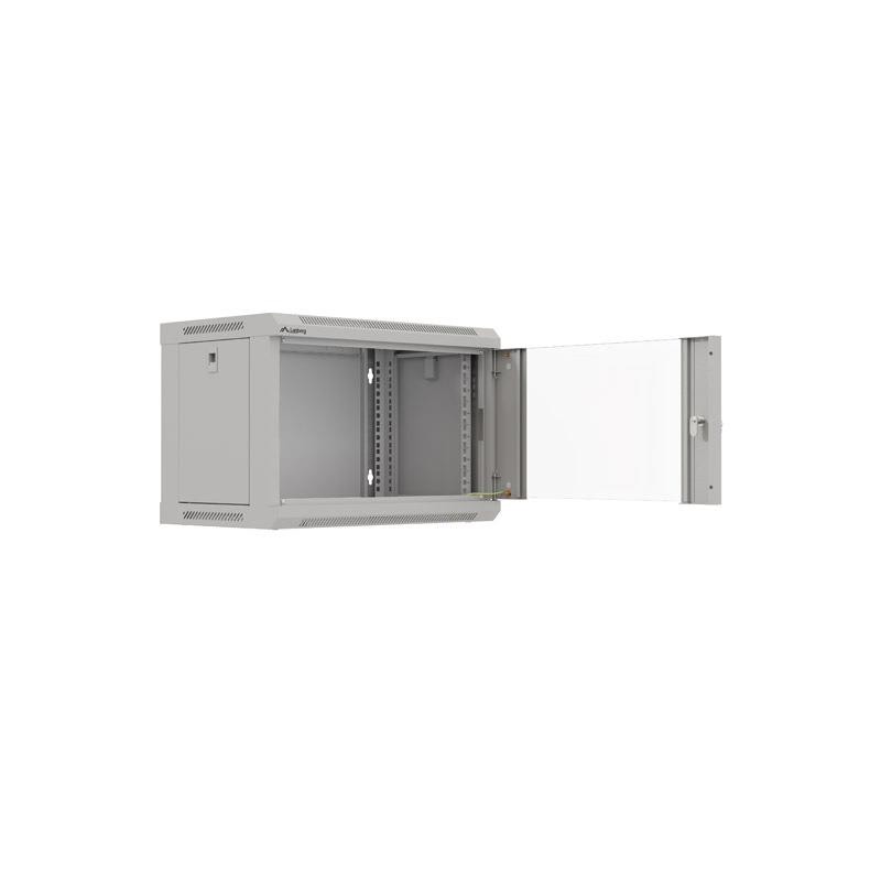 Szafa instalacyjna Rack wisząca 19" 6U 540x350 szara Drzwi p… | PartsPC.pl