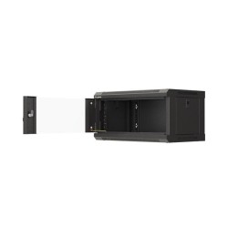 Szafa instalacyjna Rack wisząca 19" 4U 540x350 czarna Drzwi … | PartsPC.pl