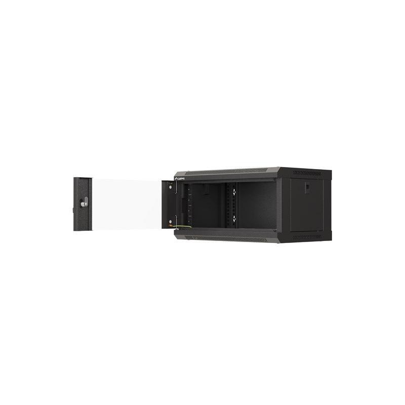 Szafa instalacyjna Rack wisząca 19" 4U 540x350 czarna Drzwi … | PartsPC.pl