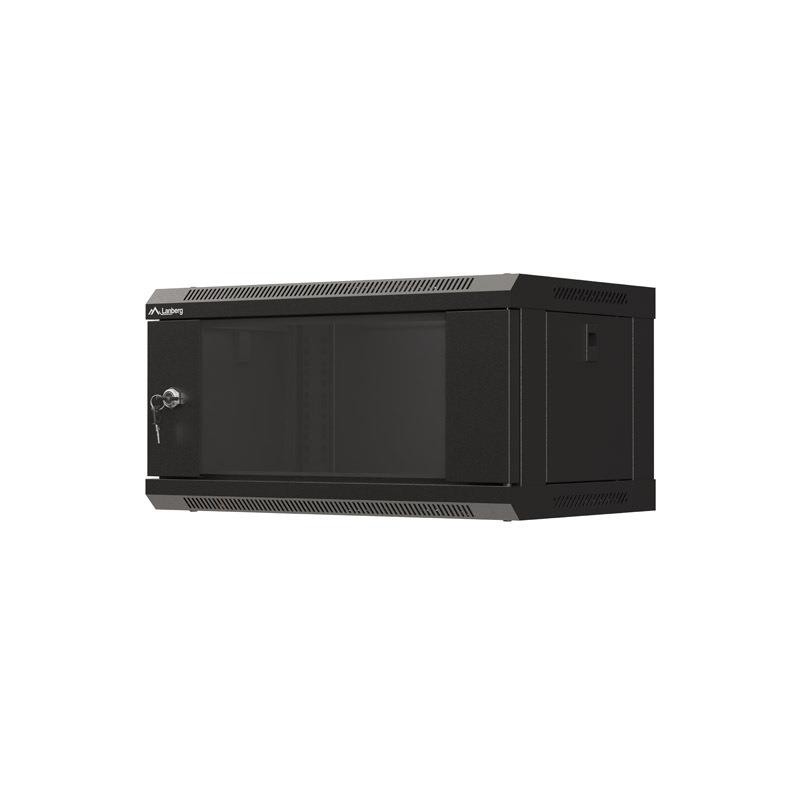 Szafa instalacyjna Rack wisząca 19" 4U 540x350 czarna Drzwi … | PartsPC.pl