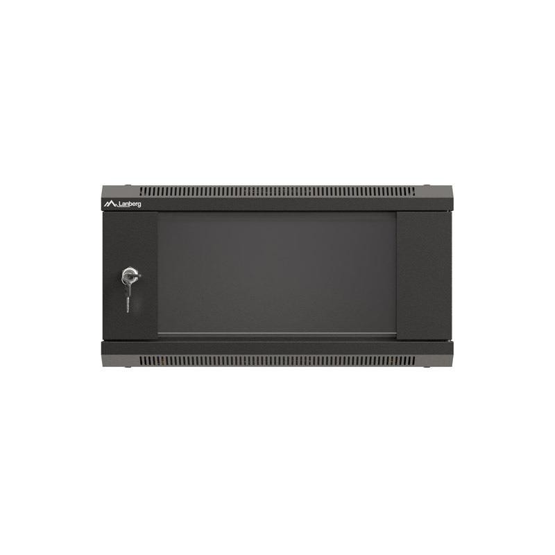 Szafa instalacyjna Rack wisząca 19" 4U 540x350 czarna Drzwi … | PartsPC.pl