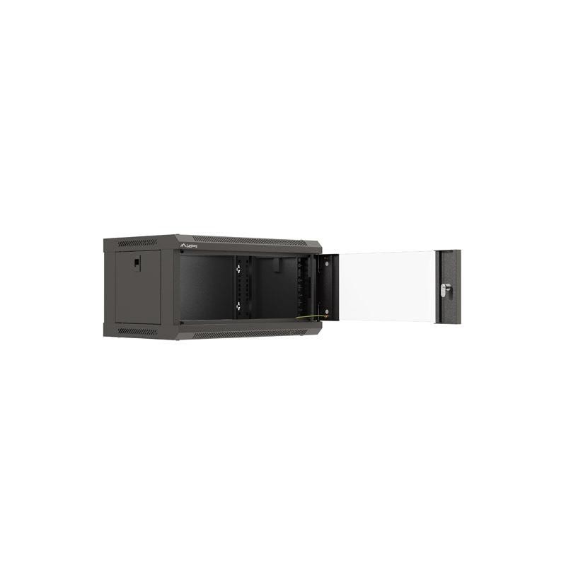 Szafa instalacyjna Rack wisząca 19" 4U 540x350 czarna Drzwi … | PartsPC.pl