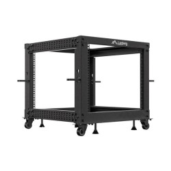 Stojak open rack Lanberg 19" 9U 600x600-1100 regulowany czarny