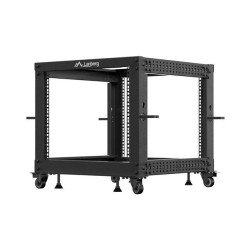 Stojak open rack Lanberg 19" 9U 600x600-1100 regulowany czarny